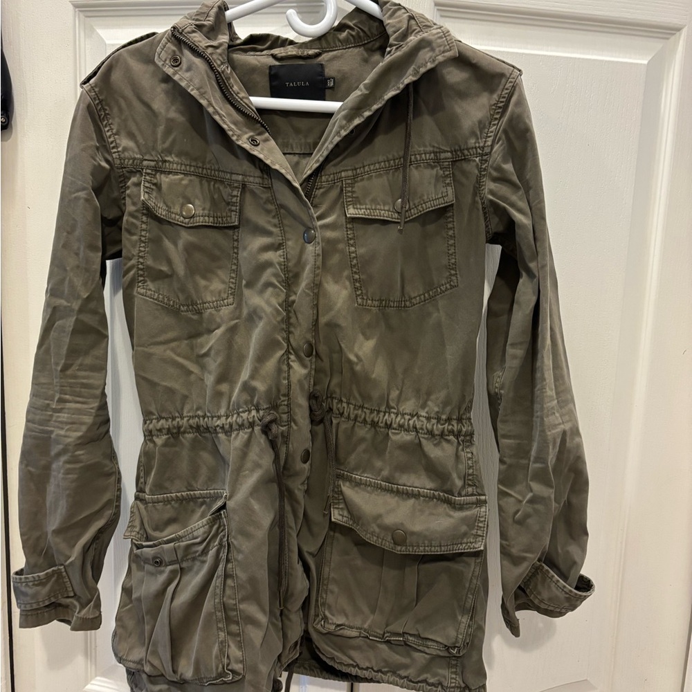 Aritzia Talula Olive Green Utility Jacket